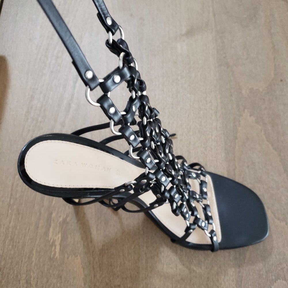Zara Black Gladiator Sandals